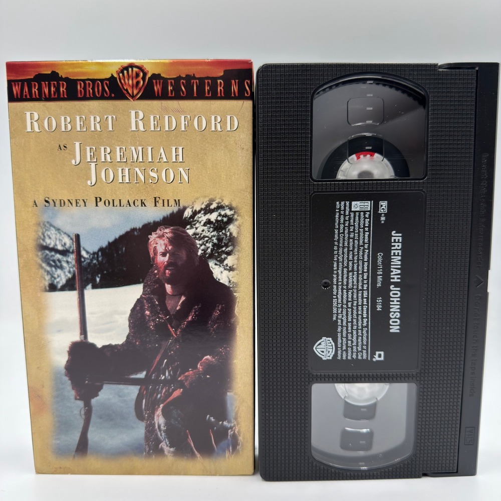 Jeremiah Johnson VHS Robert Redford Sydney Pollack Warner Bros Westerns 15184